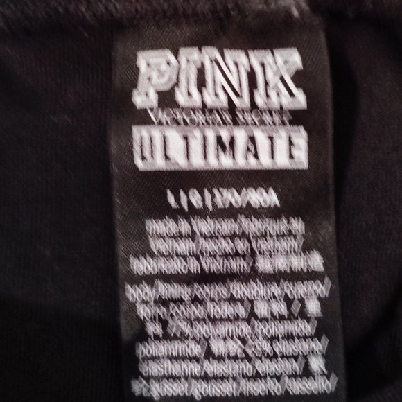 Pink ultimate black leggings women's size L - Picture 6 of 6